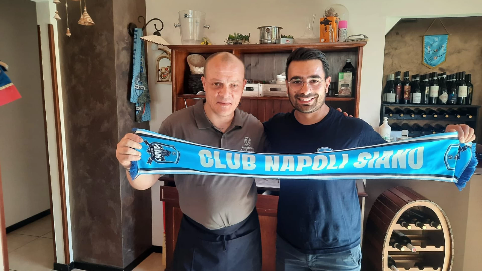 Castel Di Sangro: il Club Napoli Siano visita la città in occasione del ritiro del Napoli. Gemellaggio culinario presso il ristorante "Da Emanuela"